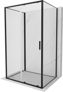 Mexen Exo-S 3S 3-wall sliding shower cabin 180 x 80 cm, transparent, black - 8151-180-080-70-00-3S