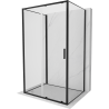Mexen Exo-S 3S 3-sided sliding shower cabin 180 x 95 cm, transparent, black - 8151-180-095-70-00-3S