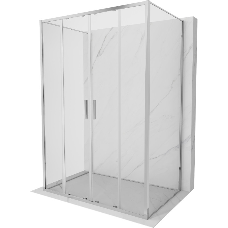 Mexen Exo-S Duo 3S 3-wall sliding shower cabin 150 x 70 cm, transparent, chrome - 8152-150-070-01-00-3S