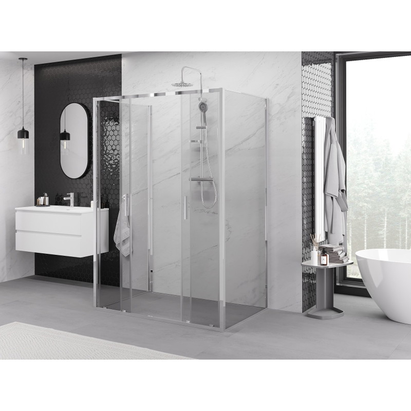 Mexen Exo-S Duo 3S 3-wall sliding shower cabin 150 x 70 cm, transparent, chrome - 8152-150-070-01-00-3S