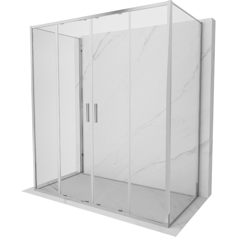 Mexen Exo-S Duo 3S 3-sided sliding shower cabin 170 x 70 cm, transparent, chrome - 8152-170-070-01-00-3S