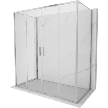 Mexen Exo-3S 3-walled sliding shower cabin 170 x 70 cm, transparent, chrome - 8152-170-070-01-00-3S