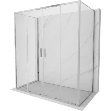 Mexen Exo-S Duo 3S 3-sided sliding shower cabin 170 x 70 cm, transparent, chrome - 8152-170-070-01-00-3S