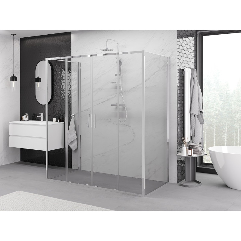 Mexen Exo-S Duo 3S 3-sided sliding shower cabin 190 x 70 cm, transparent, chrome - 8152-190-070-01-00-3S