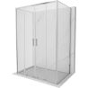 Mexen Exo-S Duo 3S 3-sided sliding shower enclosure 130 x 75 cm, transparent, chrome - 8152-130-075-01-00-3S