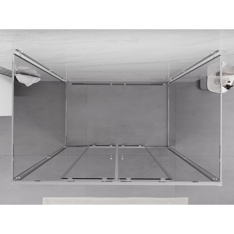 Mexen Exo-S Duo 3S 3-sided sliding shower cabin 150 x 75 cm, transparent, chrome - 8152-150-075-01-00-3S