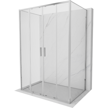 Mexen Exo-3S 3-wall sliding shower enclosure 160 x 80 cm, transparent, chrome - 8152-160-080-01-00-3S