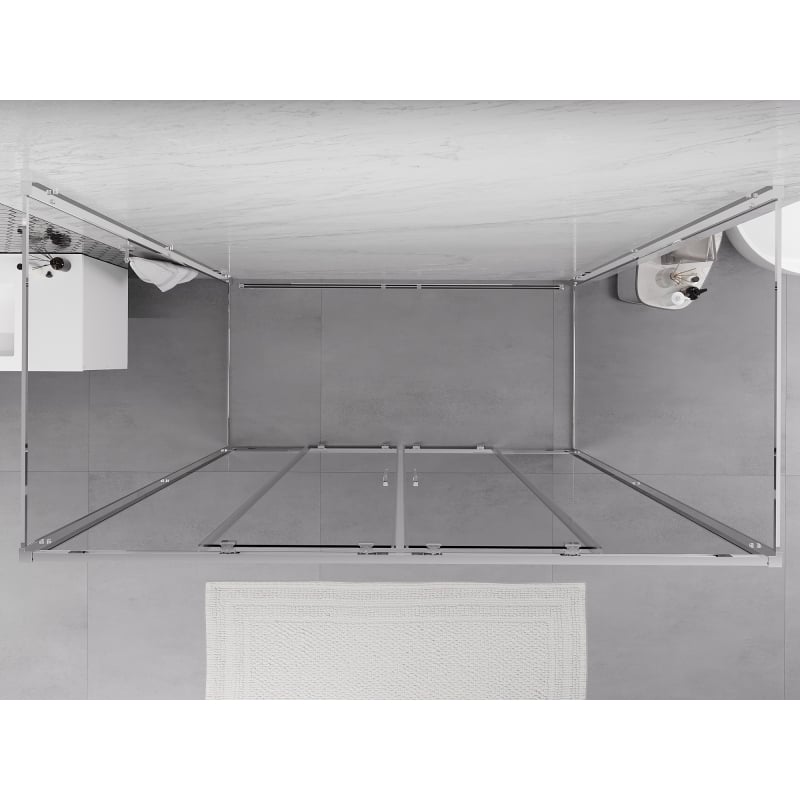 Mexen Exo-3S 3-Sided Sliding Shower Enclosure 180 x 80 cm, Transparent, Chrome - 8152-180-080-01-00-3S