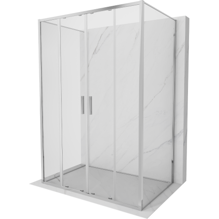 Mexen Exo-S Duo 3S 3-Wall Sliding Shower Cabin 150 x 90 cm, Transparent, Chrome - 8152-150-090-01-00-3S
