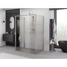 Mexen Exo-3S 3-wall sliding shower cabin 130 x 70 cm, transparent, gold - 8152-130-070-50-00-3S