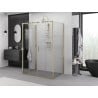 Mexen Exo-3S 3-wall sliding shower cabin 130 x 70 cm, transparent, gold - 8152-130-070-50-00-3S