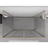 Mexen Exo-3S 3-wall sliding shower cabin 130 x 80 cm, transparent, gold - 8152-130-080-50-00-3S