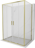 Mexen Exo-S Duo 3S 3-sided sliding shower enclosure 130 x 85 cm, transparent, gold - 8152-130-085-50-00-3S