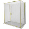 Mexen Exo-S Duo 3S 3-sided sliding shower enclosure 190 x 90 cm, transparent, gold - 8152-190-090-50-00-3S