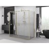 Mexen Exo-S Duo 3S 3-sided sliding shower enclosure 190 x 90 cm, transparent, gold - 8152-190-090-50-00-3S