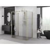 Mexen Exo-S Duo 3S 3-wall sliding shower cabin 140 x 95 cm, transparent, gold - 8152-140-095-50-00-3S