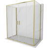 Mexen Exo-3S 3-wall sliding shower cabin 180 x 100 cm, transparent, gold - 8152-180-100-50-00-3S