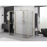Mexen Exo-S Duo 3S 3-wall sliding shower cabin 200 x 100 cm, transparent, gold - 8152-200-100-50-00-3S