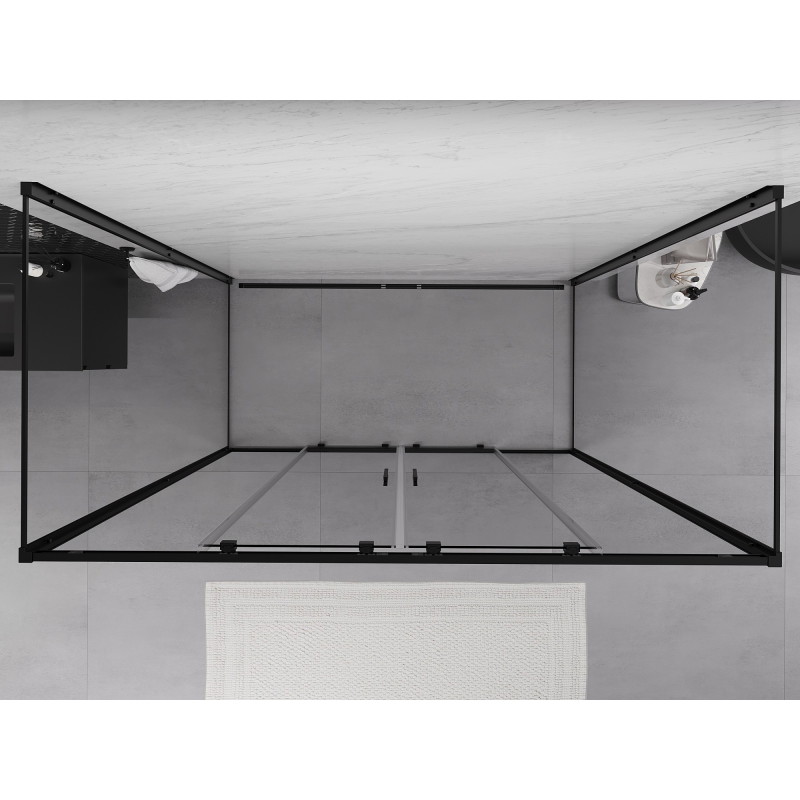 Mexen Exo-S Duo 3S 3-sided sliding shower cabin 190 x 70 cm, transparent, black - 8152-190-070-70-00-3S
