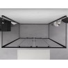 Mexen Exo-S Duo 3S 3-sided sliding shower cabin 190 x 70 cm, transparent, black - 8152-190-070-70-00-3S