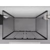 Mexen Exo-3S three-walled sliding shower cabin 140 x 75 cm, transparent, black - 8152-140-075-70-00-3S
