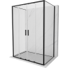 Mexen Exo-3S 3-sided sliding shower enclosure 130 x 85 cm, transparent, black - 8152-130-085-70-00-3S