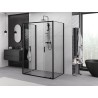 Mexen Exo-S Duo 3S 3-sided sliding shower cabin 150 x 90 cm, transparent, black - 8152-150-090-70-00-3S