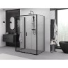 Mexen Exo-S Duo 3S 3-sided sliding shower cabin 150 x 90 cm, transparent, black - 8152-150-090-70-00-3S