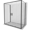 Mexen Exo-3S 3-sided sliding shower cabin 200 x 90 cm, transparent, black - 8152-200-090-70-00-3S