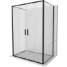 Mexen Exo-S Duo 3S 3-wall sliding shower cabin 160 x 100 cm, transparent, black - 8152-160-100-70-00-3S