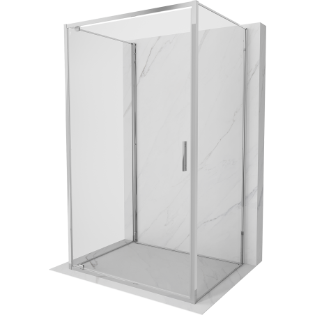 Mexen Exo-BR 3S 3-wall shower cabin, swing 80 x 70 cm, transparent, chrome - 8181-080-070-01-00-3S