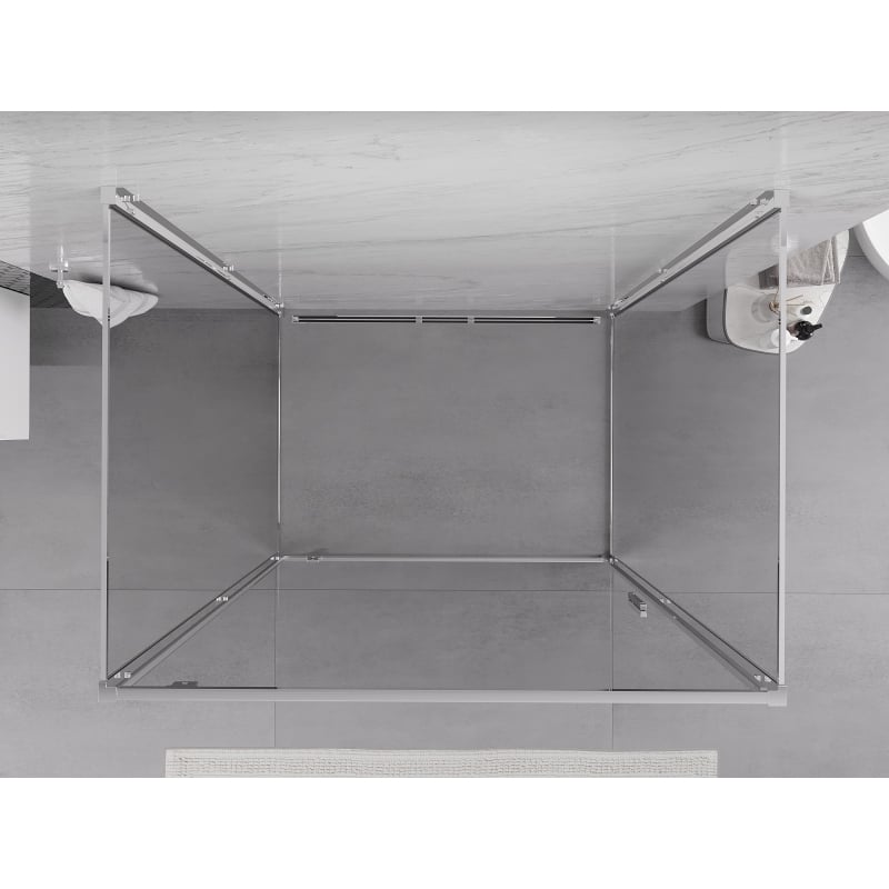 Mexen Exo-BR 3S 3-wall shower cabin, swing 80 x 70 cm, transparent, chrome - 8181-080-070-01-00-3S