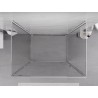 Mexen Exo-BR 3S 3-wall hinged shower cabin 95 x 70 cm, transparent, chrome - 8181-095-070-01-00-3S