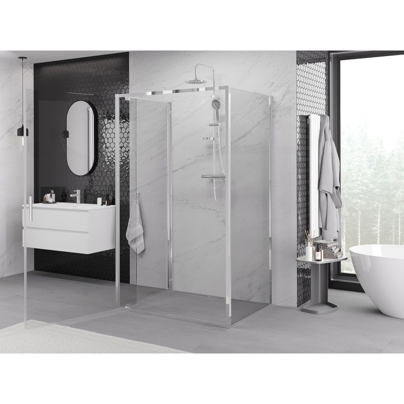 Mexen Exo-BR 3S 3-wall Shower Cabin Hinged 70 x 75 cm, Transparent, Chrome - 8181-070-075-01-00-3S