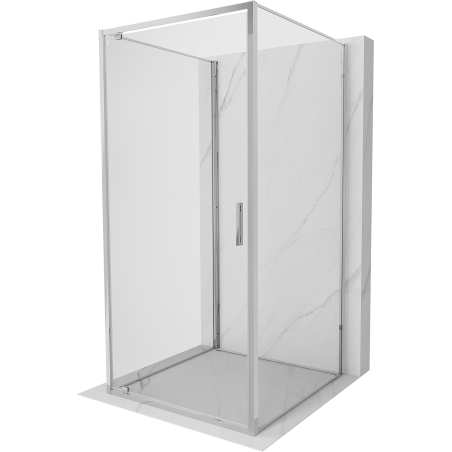Mexen Exo-3S 3-wall hinged shower enclosure 75 x 75 cm, transparent, chrome - 8181-075-075-01-00-3S