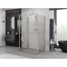 Mexen Exo-BR 3S 3-wall shower enclosure, hinged, 80 x 70 cm, transparent, gold - 8181-080-070-50-00-3S