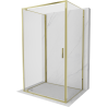 Mexen Exo-BR 3S 3-wall shower cabin with swing door 80 x 75 cm, transparent, gold - 8181-080-075-50-00-3S