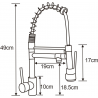 Mexen Corina kitchen mixer tap, Black - 670601-70
