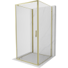 Mexen Exo-BR 3S 3-wall shower enclosure 85 x 85 cm, transparent, gold - 8181-085-085-50-00-3S
