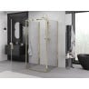 Mexen Exo-3S 3-sided pivot shower cabin 85 x 85 cm, transparent, gold - 8181-085-085-50-00-3S