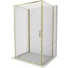 Mexen Exo-3S 3-sided pivot shower enclosure 100 x 90 cm, clear, gold - 8181-100-090-50-00-3S