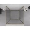 Mexen Exo-3S 3-wall pivot shower cabin 95 x 95 cm, transparent, gold - 8181-095-095-50-00-3S