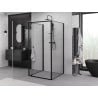 Mexen Exo-3S 3-sided pivot shower enclosure 85 x 85 cm, transparent, black - 8181-085-085-70-00-3S