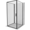 Mexen Exo-3S 3-wall hinged shower enclosure 90 x 90 cm, transparent, black - 8181-090-090-70-00-3S