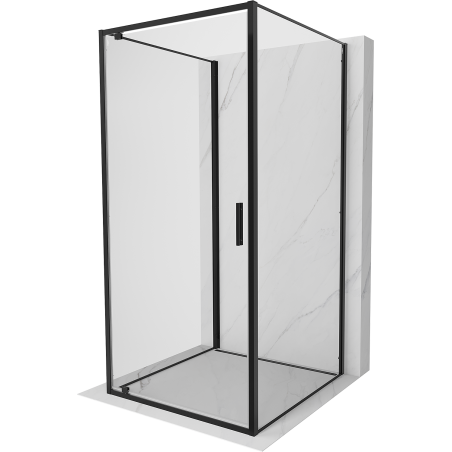 Mexen Exo-BR 3S 3-Wall Hinged Shower Enclosure 95 x 95 cm, Transparent, Black - 8181-095-095-70-00-3S