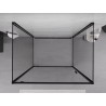 Mexen Exo-BR 3S 3-sided pivot shower cabin 95 x 110 cm, transparent, black - 8181-095-110-70-00-3S