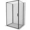 Mexen Exo-3S 3-wall shower enclosure with hinge 70 x 120 cm, transparent, black - 8181-070-120-70-00-3S