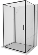 Mexen Exo-BR 3S 3-sided hinged shower cabin 85 x 120 cm, transparent, black - 8181-085-120-70-00-3S