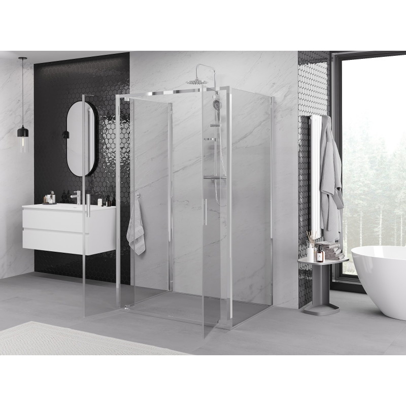 Mexen Exo-BR Duo 3S 3-sided shower enclosure 120 x 70 cm, transparent, chrome - 8182-120-070-01-00-3S