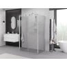 Mexen Exo-3S 3-wall swing shower cabin 80 x 100 cm, transparent, chrome - 8182-080-100-01-00-3S